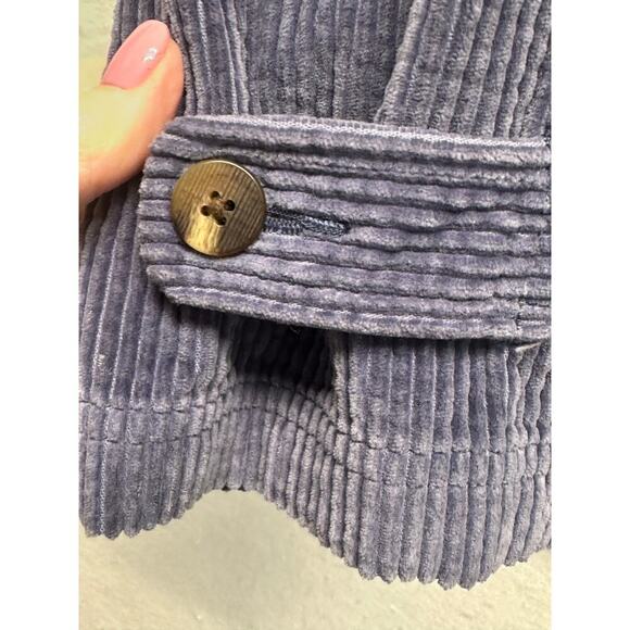 LL Bean Womens XL Corduroy Lined Blazer Chore Barn Jacket Thinsulate Blue VTG - Picture 7 of 11